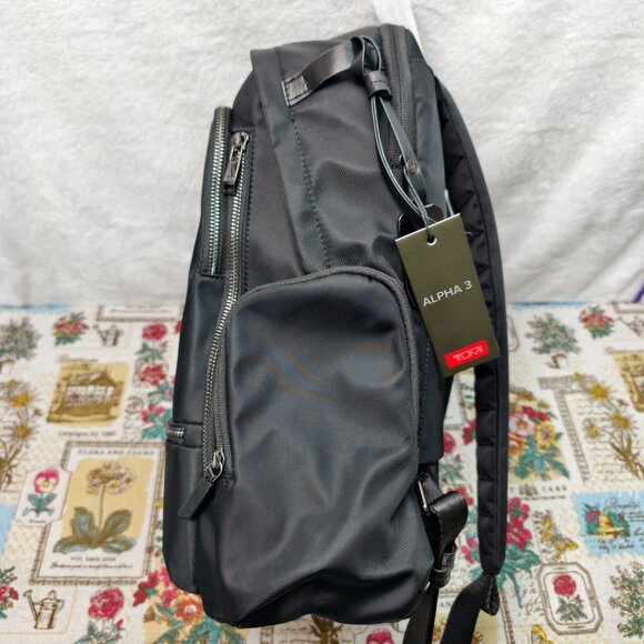 👑POSH NWT Tumi Voyageur Backpack Women's Black Tactical Nylon Commuter Bag - Picture 3 of 8